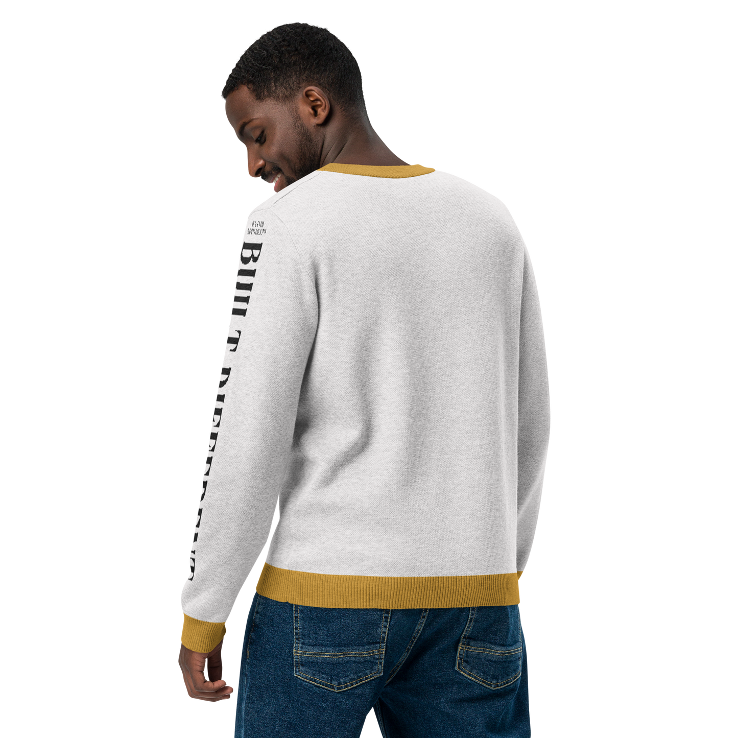 Built Different Knitted Crew Neck Sweater