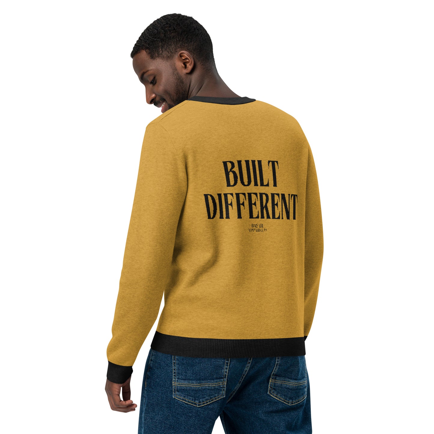 Built Different Knitted Crew Neck Sweater