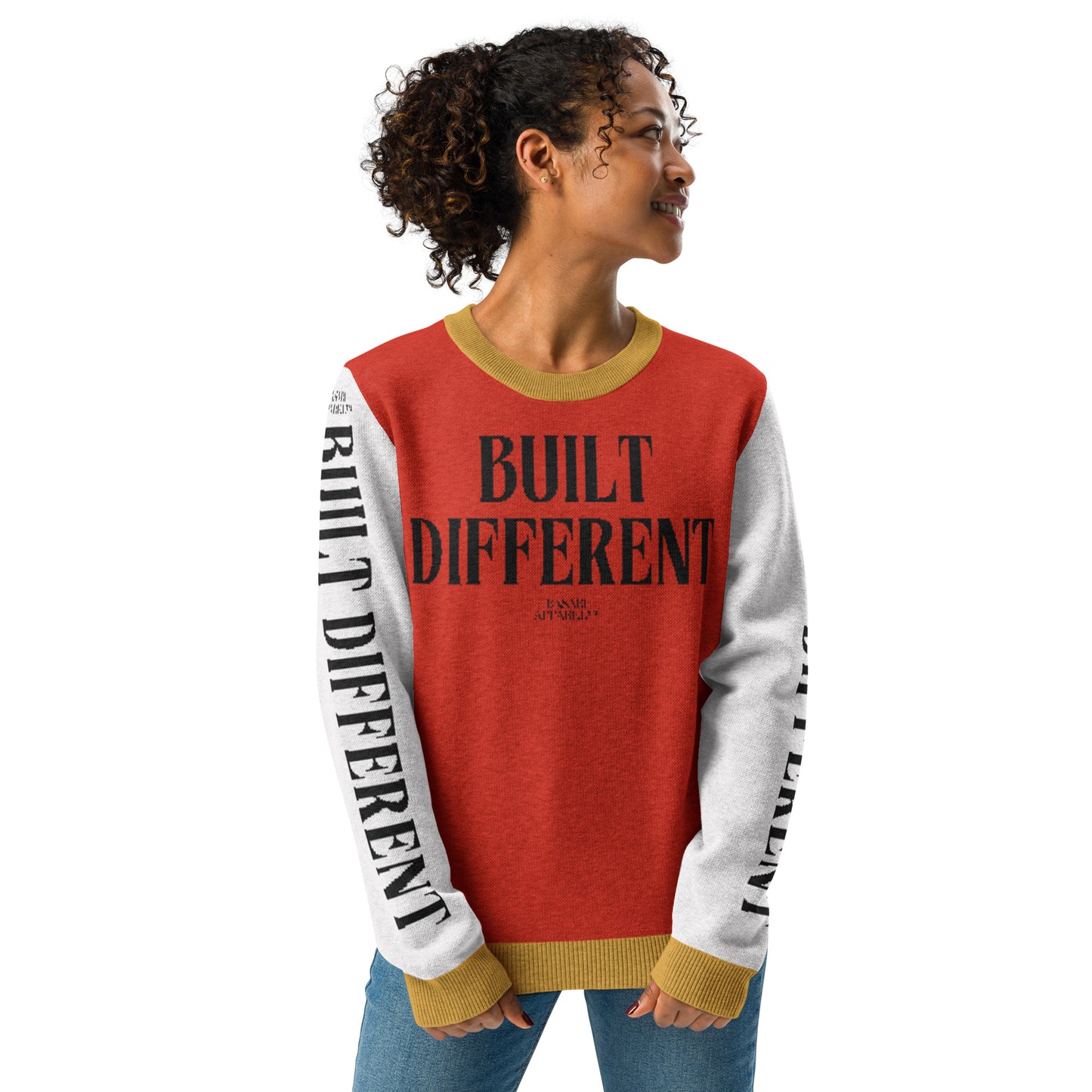 Built Differrent Knitted Crew Neck Sweater