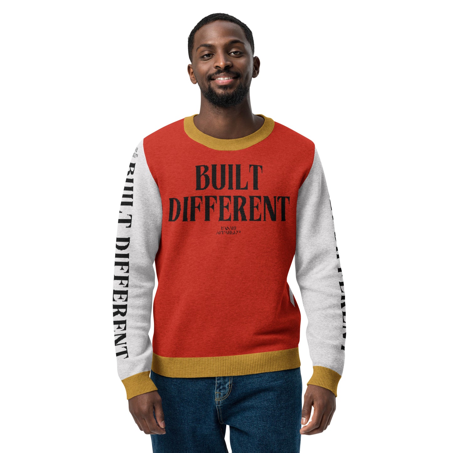 Built Differrent Knitted Crew Neck Sweater