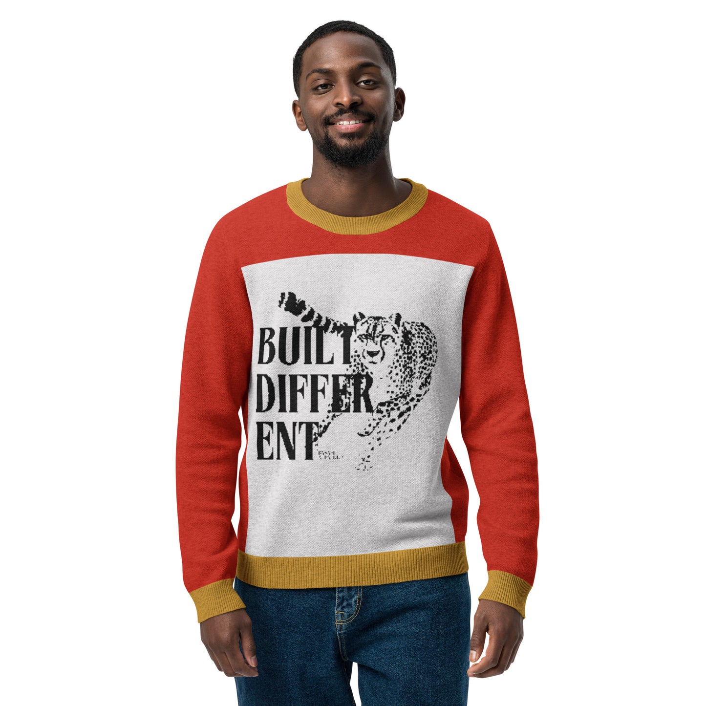 Built Different Knitted Crew Neck Sweater