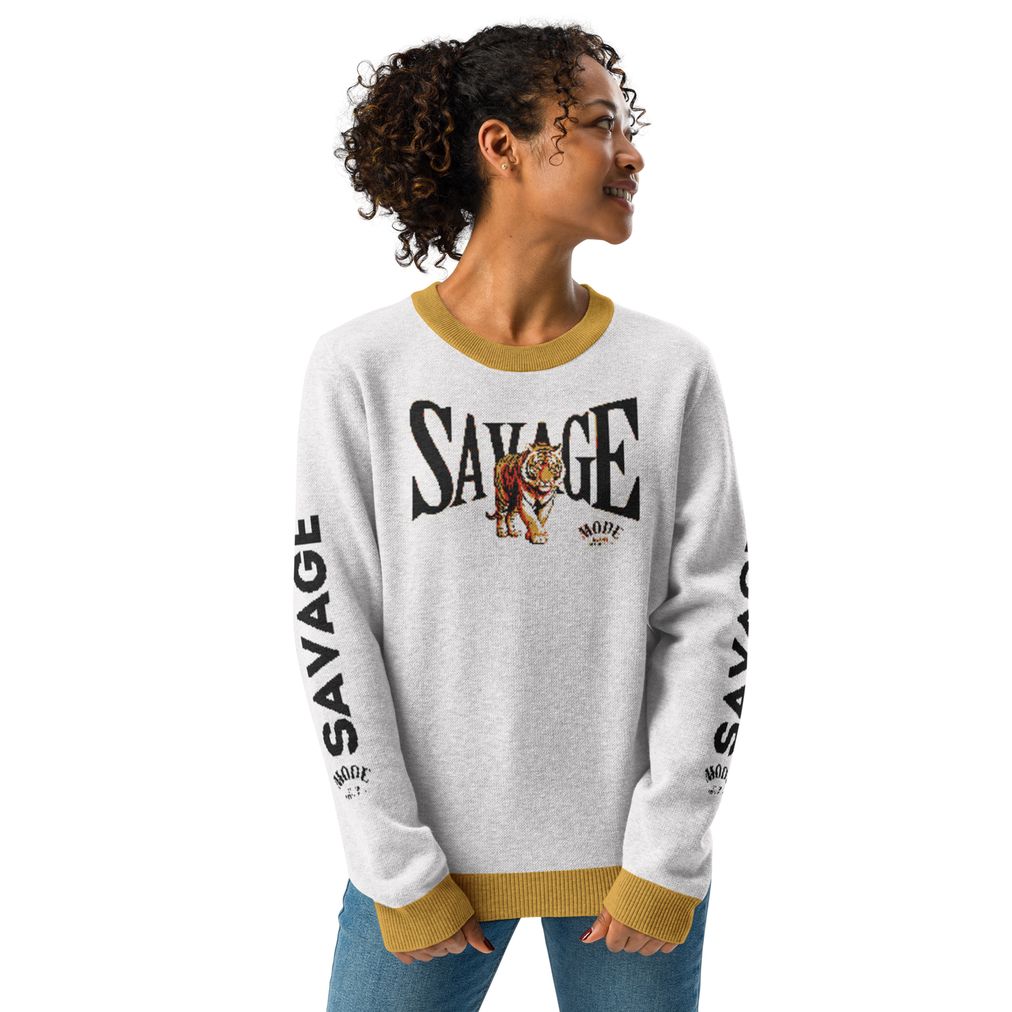 Savage Knitted Crew Neck Sweater