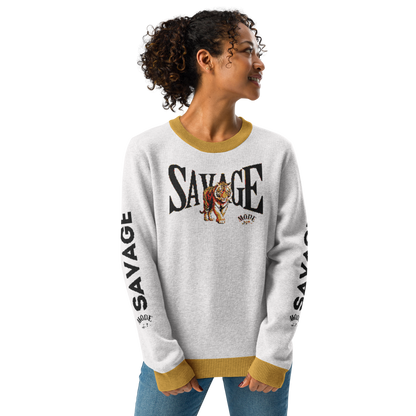 Savage Knitted Crew Neck Sweater