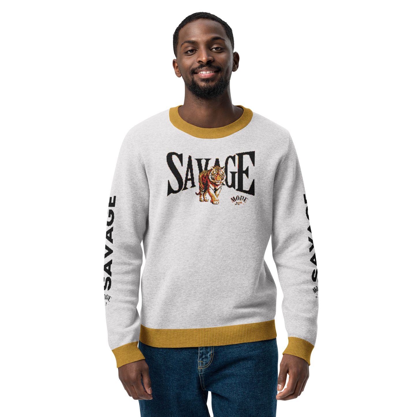 Savage Knitted Crew Neck Sweater