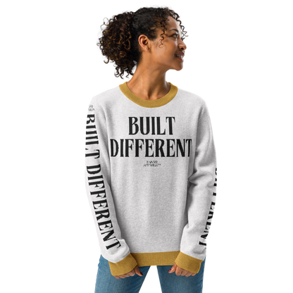 Built Different Knitted Crew Neck Sweater