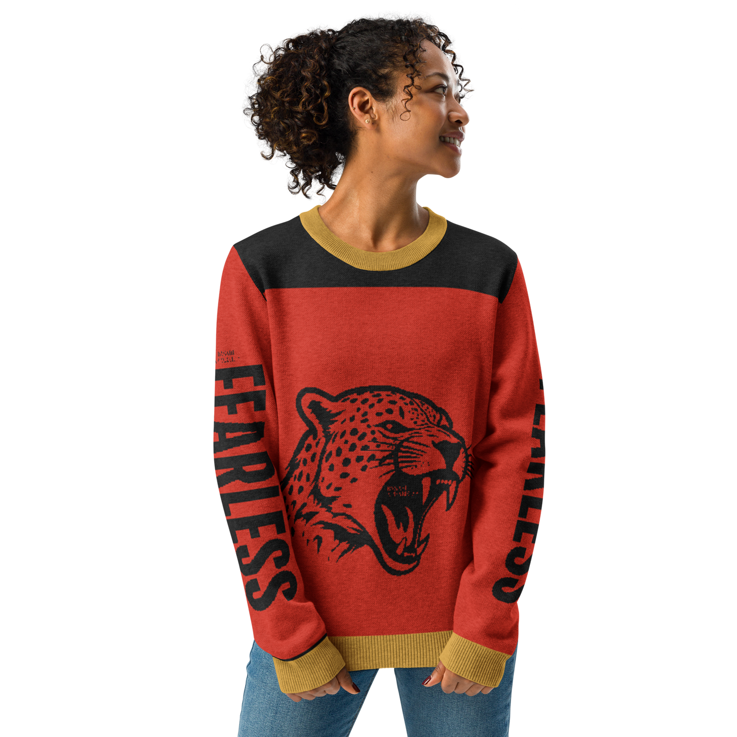 Fearless Knitted Crew Neck Sweater