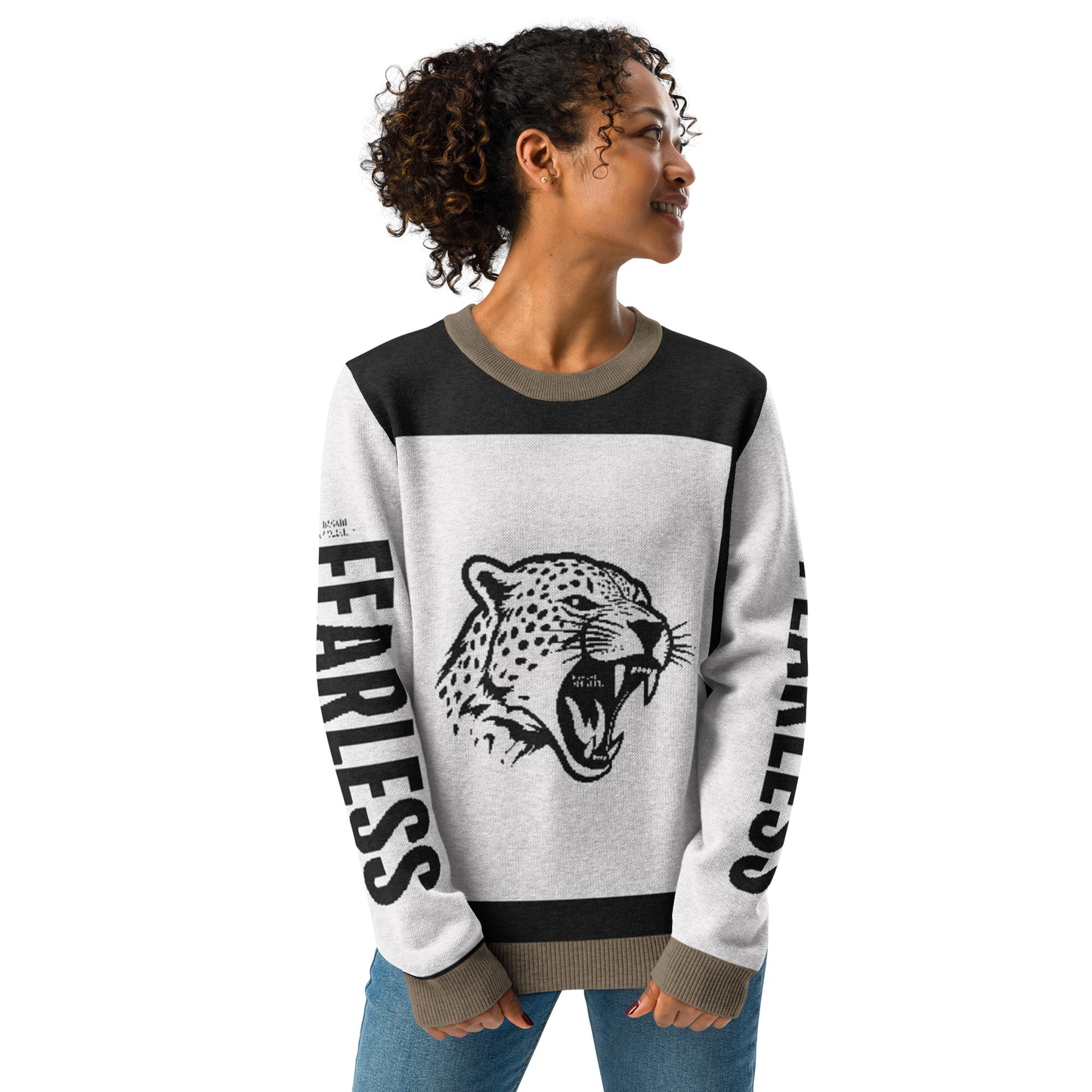 Fearless Knitted Crew Neck Sweater