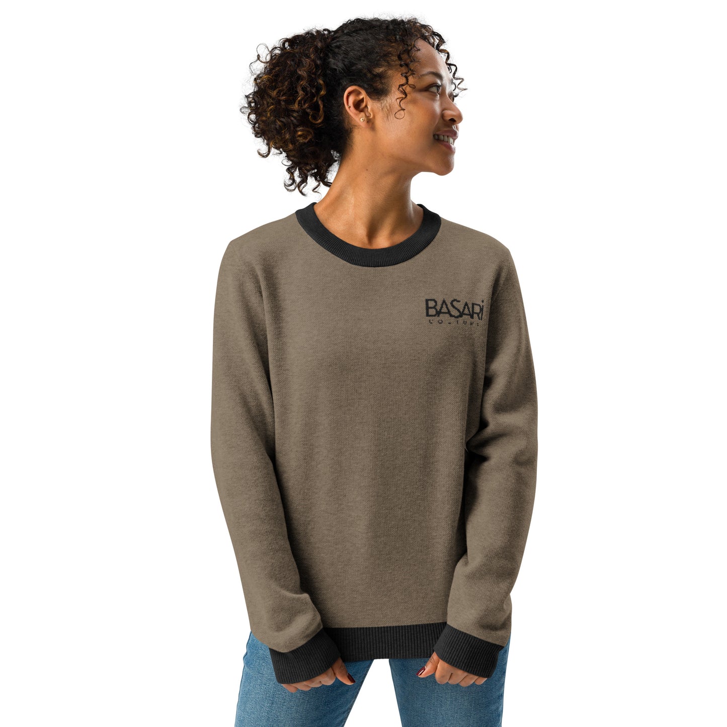 Basari® Knitted Crew Neck Sweater