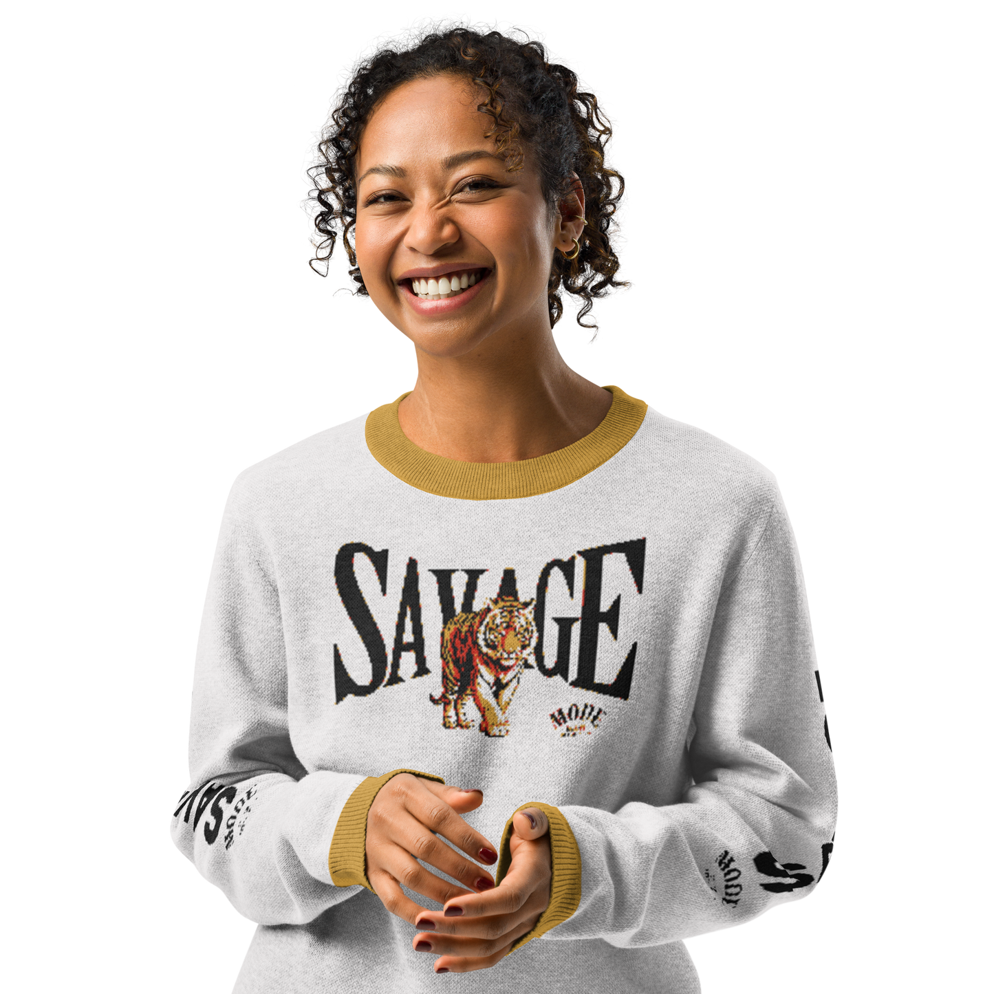 Savage Knitted Crew Neck Sweater