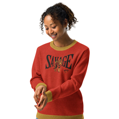 Savage Knitted Crew Neck Sweater