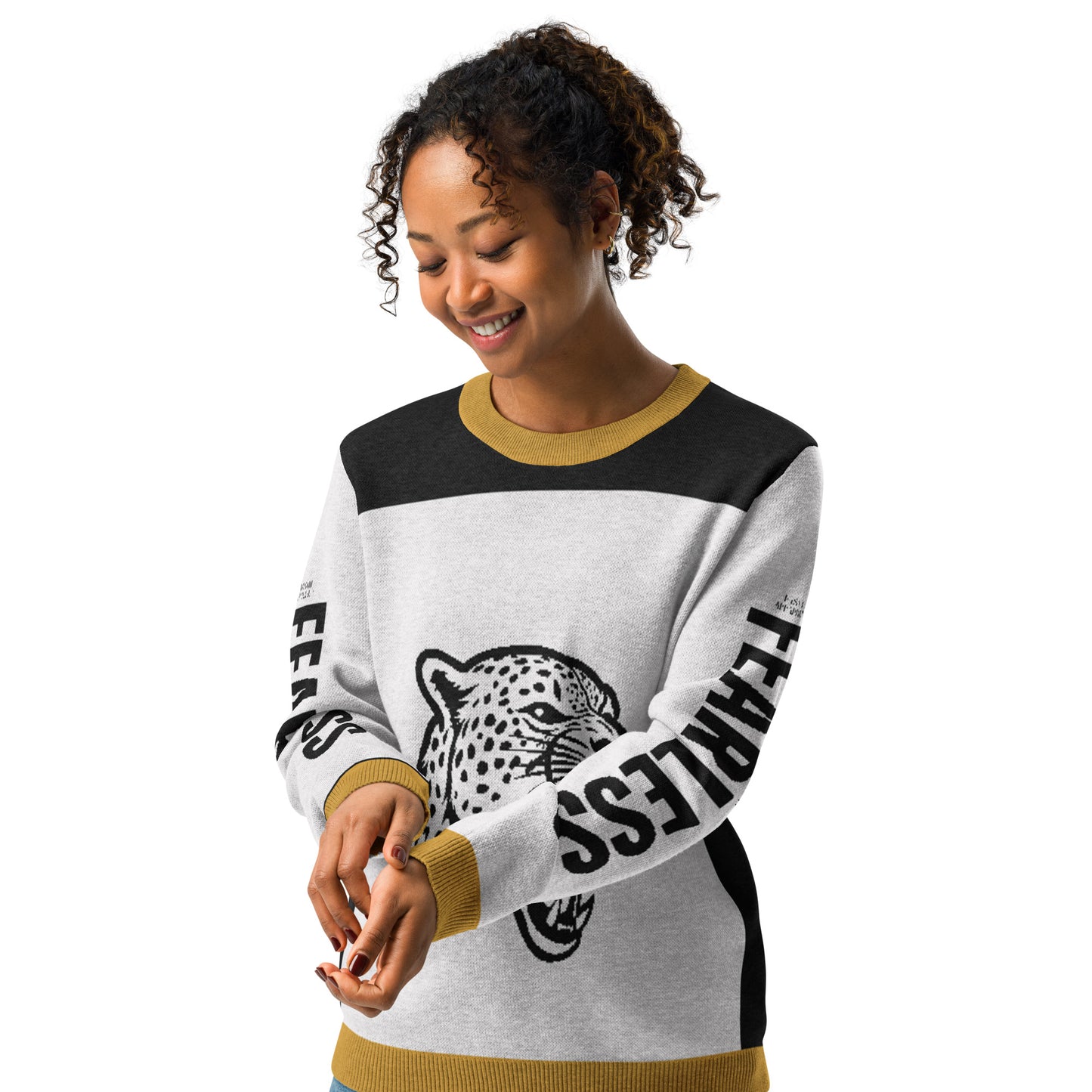 Fearless Knitted Crew Neck Sweater