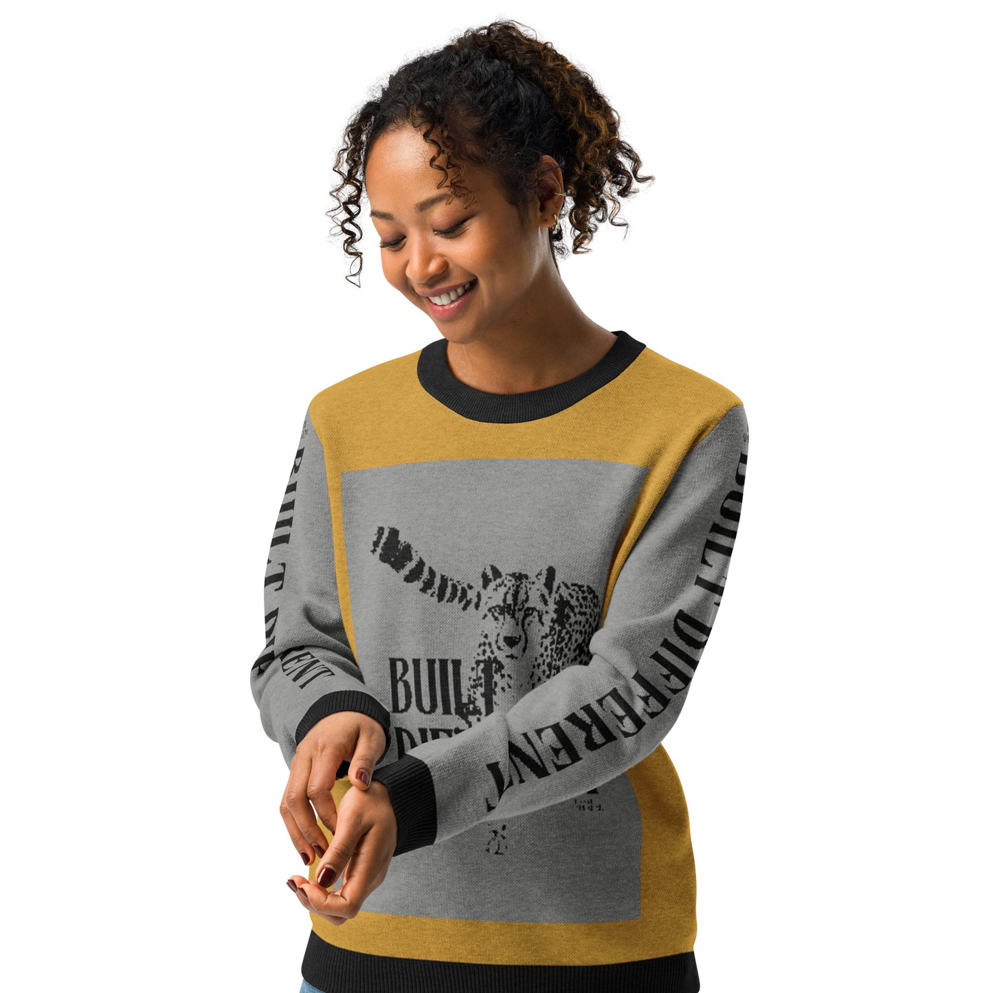 Built Different Knitted Crew Neck Sweater