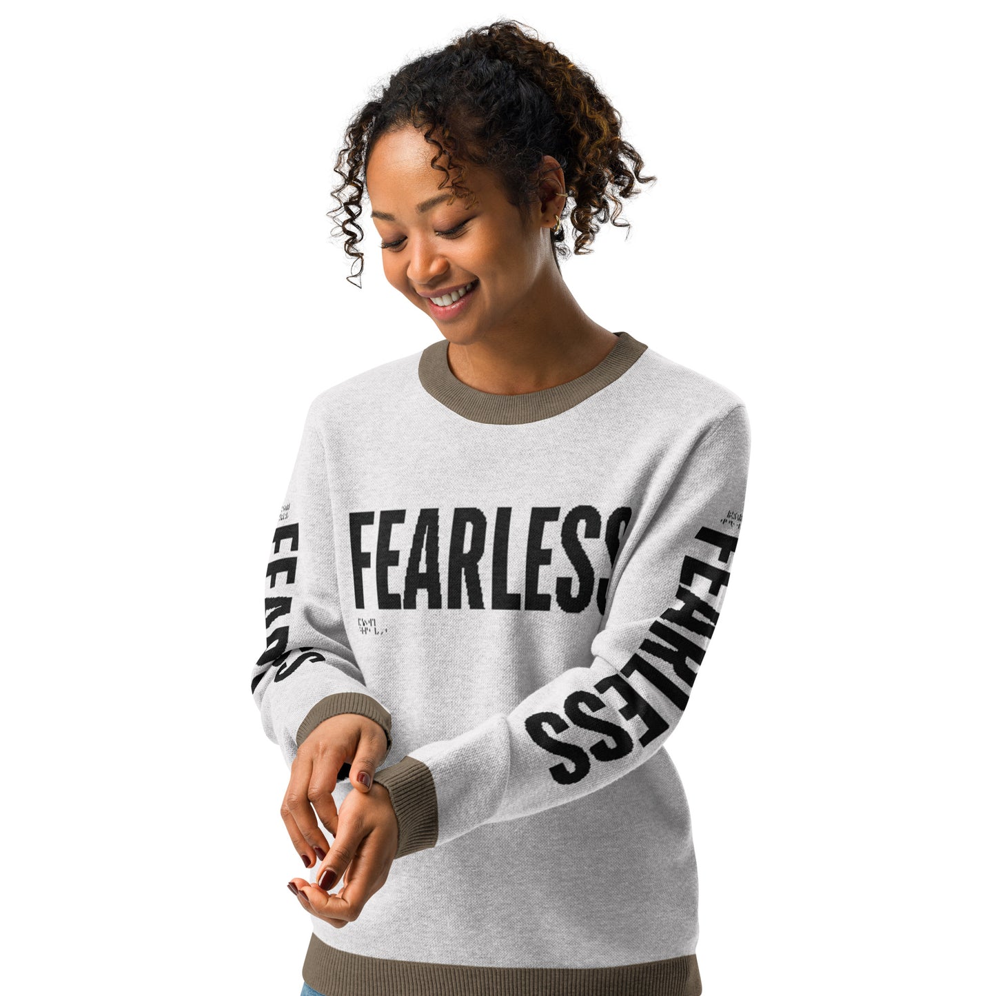 Fearless Knitted Crew Neck Sweater