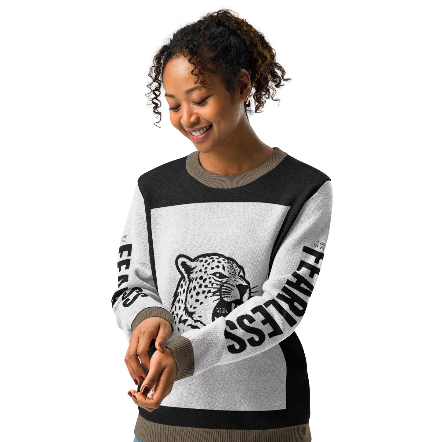 Fearless Knitted Crew Neck Sweater