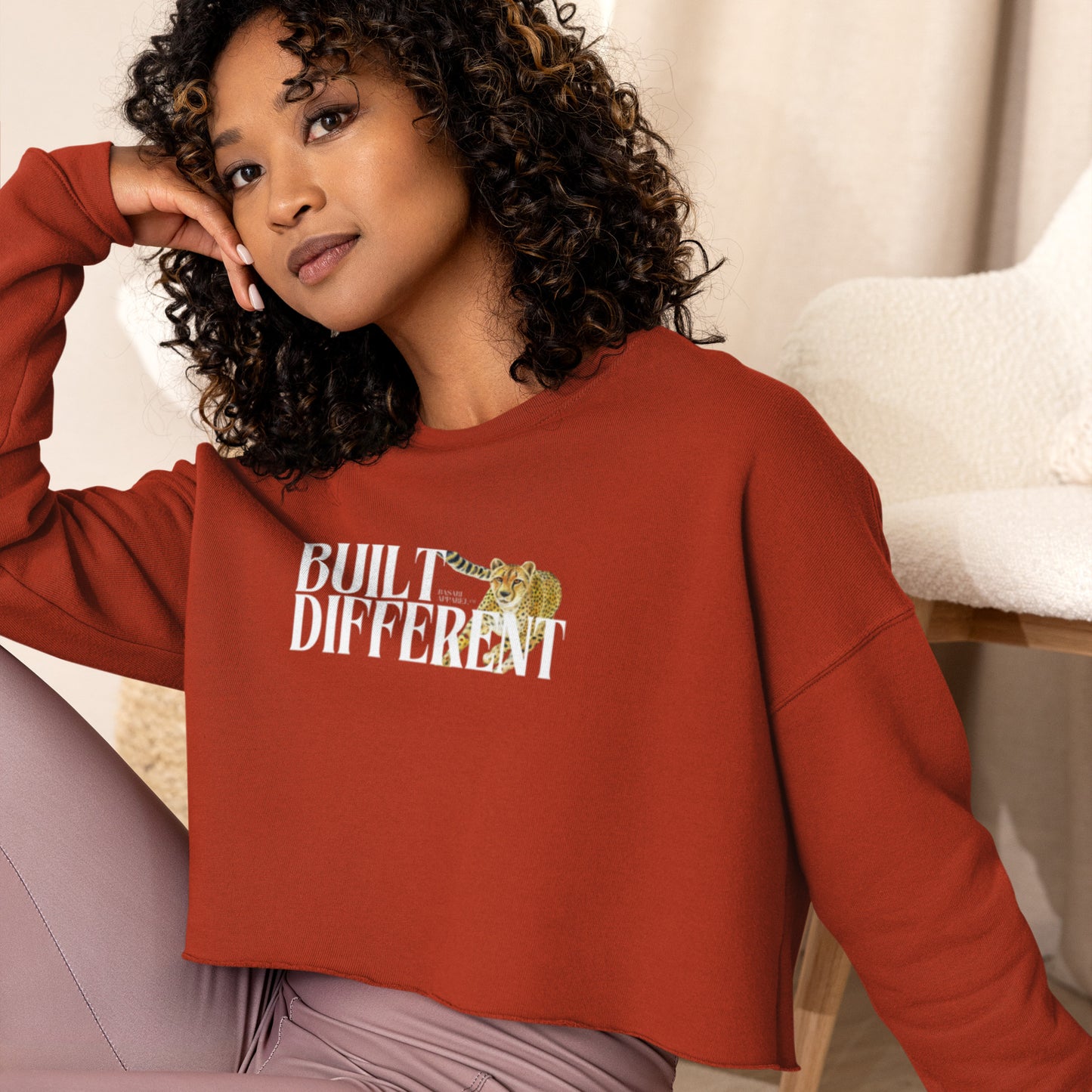 Built Different Crop Top Sweatshirt