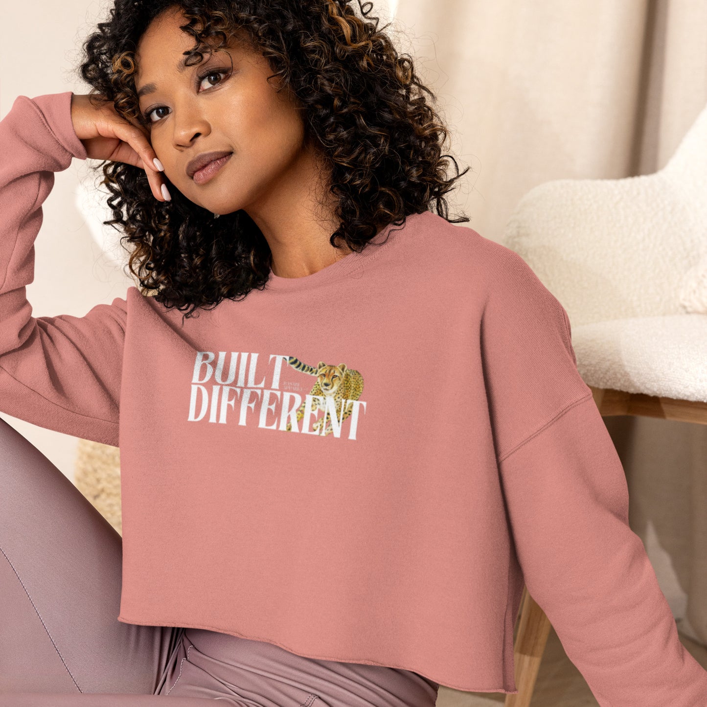 Built Different Crop Top Sweatshirt